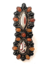 Load image into Gallery viewer, Handmade Sterling Silver &amp; Multi Stone Cluster Adjustable Ring