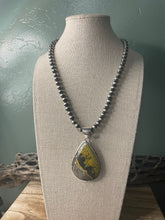 Load image into Gallery viewer, Navajo Bumble Bee Jasper &amp; Sterling Silver Pendant Signed LK