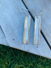 Load image into Gallery viewer, Navajo Sterling Silver Hand Stamped Dangle Earrings