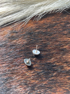 Navajo Sterling Silver & Turquoise Oval Stud Earrings SK8