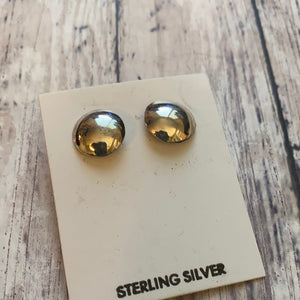 Navajo Sterling Silver Dome Stud  Earrings