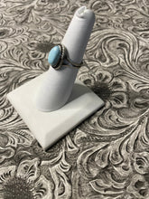 Load image into Gallery viewer, Navajo Golden Hills Turquoise &amp; Sterling Silver Ring Size 6.25