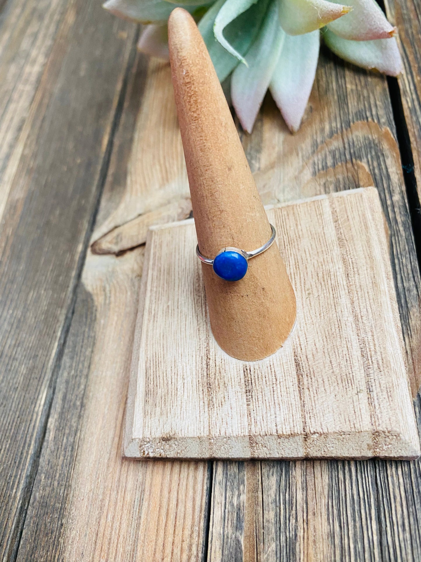 Navajo Denim Lapis & Sterling Silver Ring