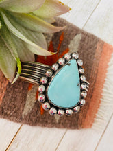 Load image into Gallery viewer, Navajo Turquoise &amp; Sterling Silver Cuff Bracelet By Chimney Butte