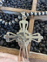 Load image into Gallery viewer, Navajo Multi Stone Inlay &amp; Sterling Silver Cross Pendant Signed