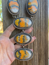 Load image into Gallery viewer, Chimney Butte Bumble Bee Jasper  &amp; Sterling Silver Lariat