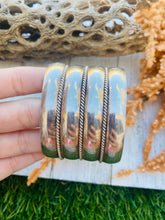 Load image into Gallery viewer, Vintage Navajo Sterling Silver Cuff Bracelet Signed