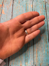 Load image into Gallery viewer, Old Pawn Navajo Sterling Silver &amp; Light Blue Larimer Ring Size 7.5