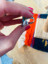 Load image into Gallery viewer, Handmade Sterling Silver &amp; Multi Stone Inlay Ring Size 7.75