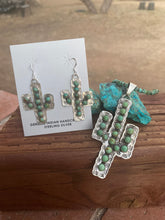 Load image into Gallery viewer, Navajo Royston Turquoise Saguaro Sterling Necklace