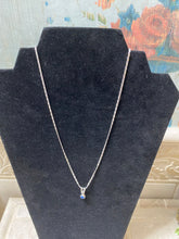 Load image into Gallery viewer, Petite Lapis Pendant with Sterling silver Necklace 18”