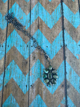 Load image into Gallery viewer, Navajo Sonoran Mountain Turquoise Cluster Necklace By Sheila Becenti