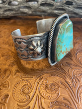 Load image into Gallery viewer, Navajo Royston Turquoise &amp; Sterling Silver Cuff Bracelet Chimney Butte