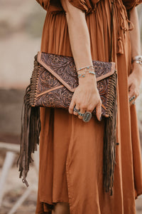 The Reckless Dark Brown Fringe Purse