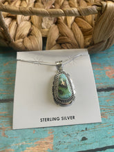 Load image into Gallery viewer, Navajo Sterling Silver &amp; Turquoise Necklace Signed