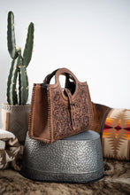 Load image into Gallery viewer, The Remington Tooled Leather Purse - Brown