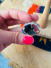 Load image into Gallery viewer, Handmade Sterling Silver &amp; Multi Stone Inlay Elephant Ring Size 7.5