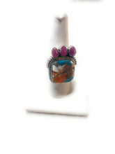 Load image into Gallery viewer, Handmade Spice &amp; Pink Onyx Adjustable Ring