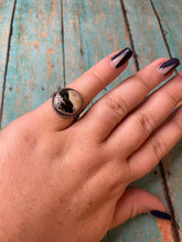 Load image into Gallery viewer, Navajo Sterling Silver &amp; White Buffalo Ring