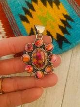 Load image into Gallery viewer, Navajo Pink Dream Mojave &amp; Sterling Silver Cluster Pendant