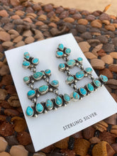 Load image into Gallery viewer, Navajo Carico Lake Turquoise Chandelier dangles
