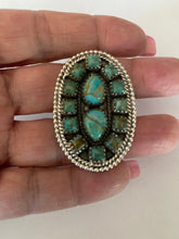 Load image into Gallery viewer, Handmade Royston Turquoise And Sterling Silver Adjustable Ring