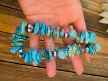 Load image into Gallery viewer, Navajo Turquoise &amp; Sterling Silver Chunky Beaded Necklace 18”