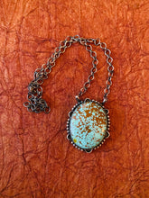 Load image into Gallery viewer, Navajo Sterling Silver &amp; Number 8 Turquoise Necklace