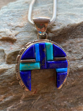 Load image into Gallery viewer, Navajo Lapis, Turquoise, Blue Rolled Pendant