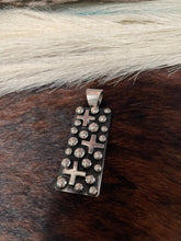 Load image into Gallery viewer, Navajo Sterling Silver Cross Rectangle Pendant By Chimney Butte