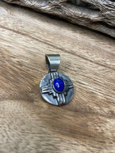 Load image into Gallery viewer, Navajo Sterling Silver &amp; Blue Lapis Pendant By Chimney Butte