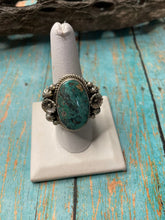 Load image into Gallery viewer, Old Pawn Navajo Sterling Silver &amp; Turquoise Ring Size 9.5