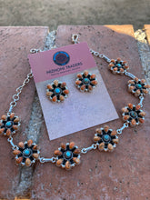 Load image into Gallery viewer, Hand Made Sterling Silver Spiny &amp; Royston Turquoise Choker Necklace