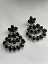 Load image into Gallery viewer, Navajo Sterling Silver &amp; Black Onyx Dangle Earrings Signed