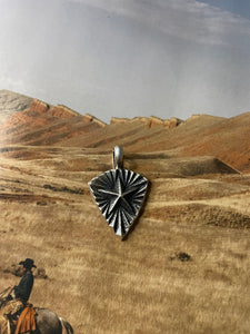 Navajo Sterling Silver Handmade Pendant Signed