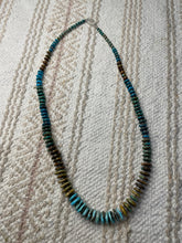 Load image into Gallery viewer, Navajo Turquoise And Sterling Silver Beaded Necklace 32inches