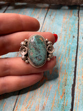 Load image into Gallery viewer, Old Pawn Navajo Sterling Silver &amp; Turquoise Ring Size 9.5