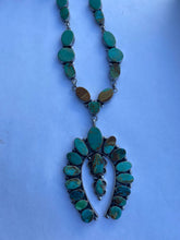 Load image into Gallery viewer, Navajo Sterling Silver &amp; Royston Turquoise Drop Necklace Signed