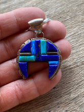 Load image into Gallery viewer, Navajo Lapis, Turquoise, Blue Rolled Pendant