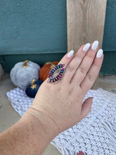 Load image into Gallery viewer, Navajo Double Swirl Purple Dream Sterling Silver Ring Signed