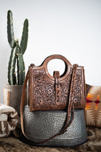 Load image into Gallery viewer, The Remington Tooled Leather Purse - Brown