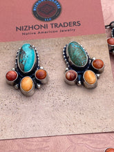 Load image into Gallery viewer, Sheila Becenti Royston Turquoise &amp; Spiny Drop Necklace Set