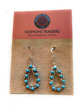 Load image into Gallery viewer, Zuni Sterling Silver &amp; Turquoise Dangle Earrings