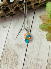 Load image into Gallery viewer, Sterling Silver &amp; Multi Stone Spice Oval Pendant