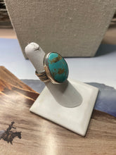 Load image into Gallery viewer, Navajo Sterling Silver &amp; Turquoise Ring Size 5.5