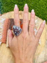 Load image into Gallery viewer, Navajo Golden Hills Turquoise &amp; Sterling Silver Adjustable Ring by Wydell Billie