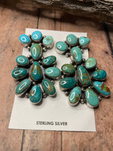 Load image into Gallery viewer, Navajo Sterling Silver And Multi Stone Turquoise Dangle Earrings Signed Sheila Becenti