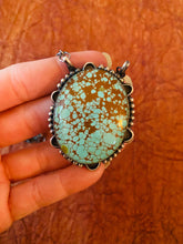 Load image into Gallery viewer, Navajo Sterling Silver &amp; Number 8 Turquoise Necklace