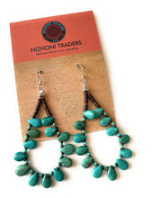 Load image into Gallery viewer, Navajo Sterling Silver Turquoise Beaded Earrings