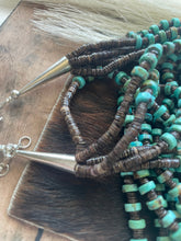 Load image into Gallery viewer, Navajo Turquoise Heishi 6 Strand Beaded Necklace